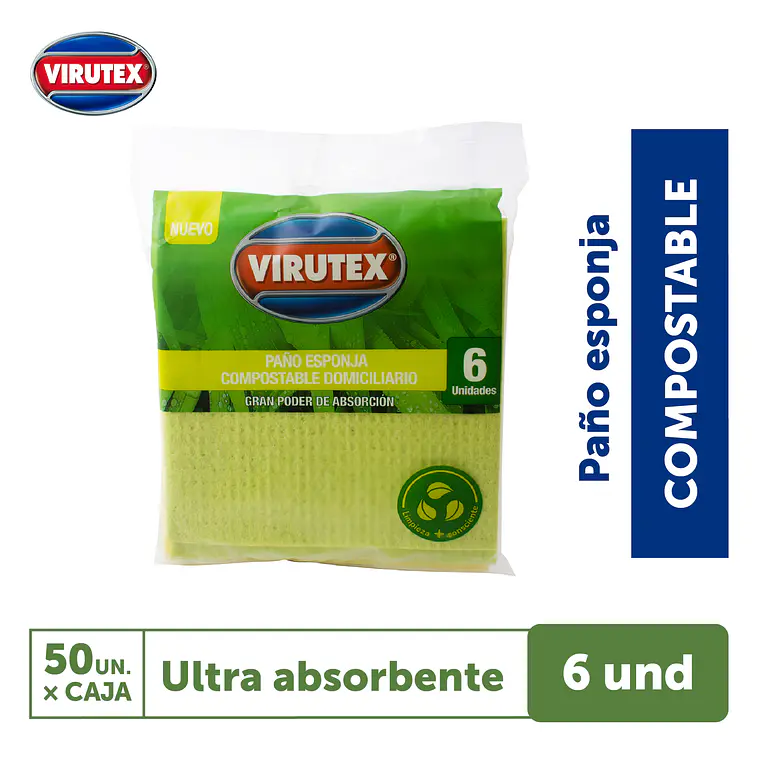 PANO CELULOSA NATURAL X 6 - CLASICA VTX 1