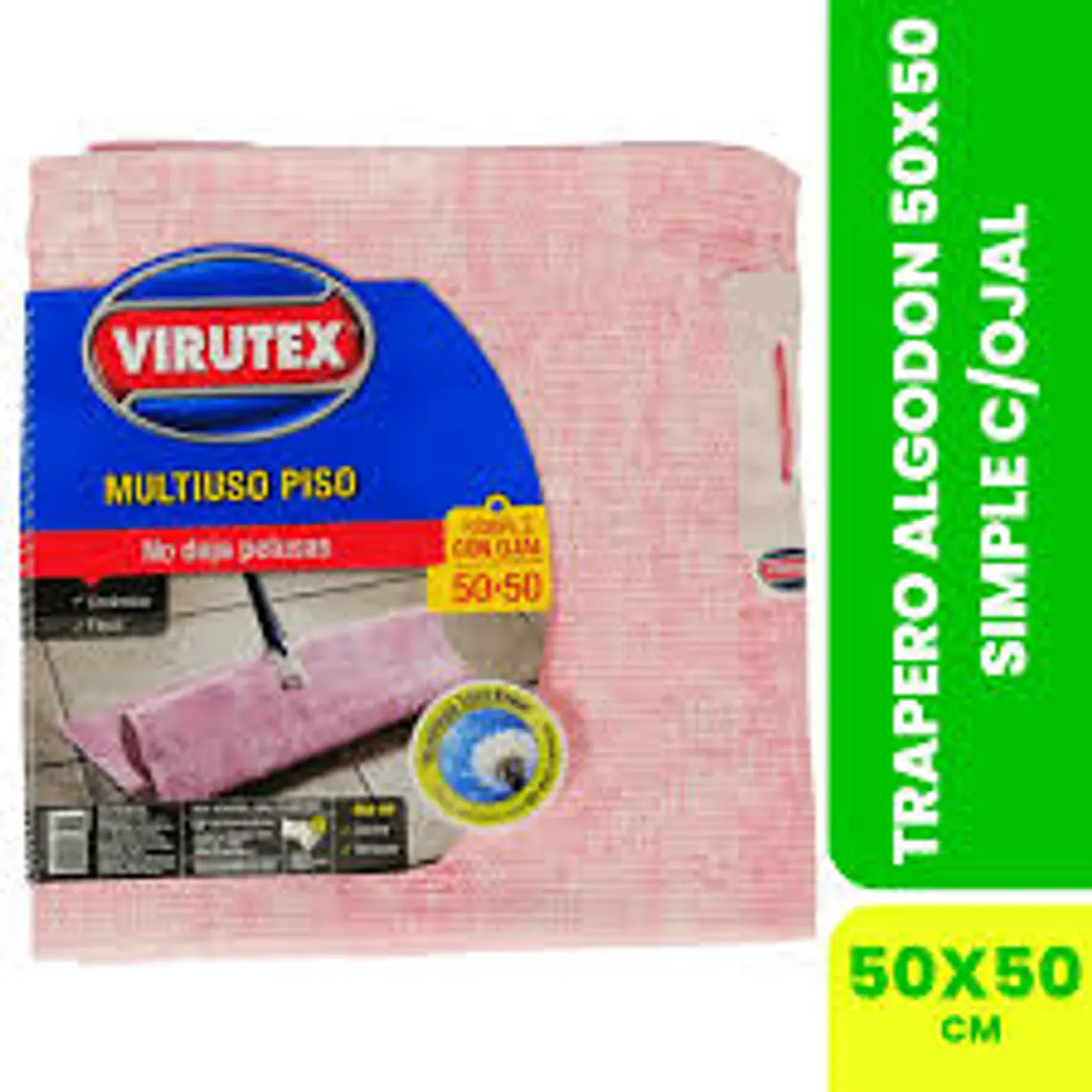 TRAPERO ALGODON 50x50 SIMPLE C/OJAL VTX-PRO 1