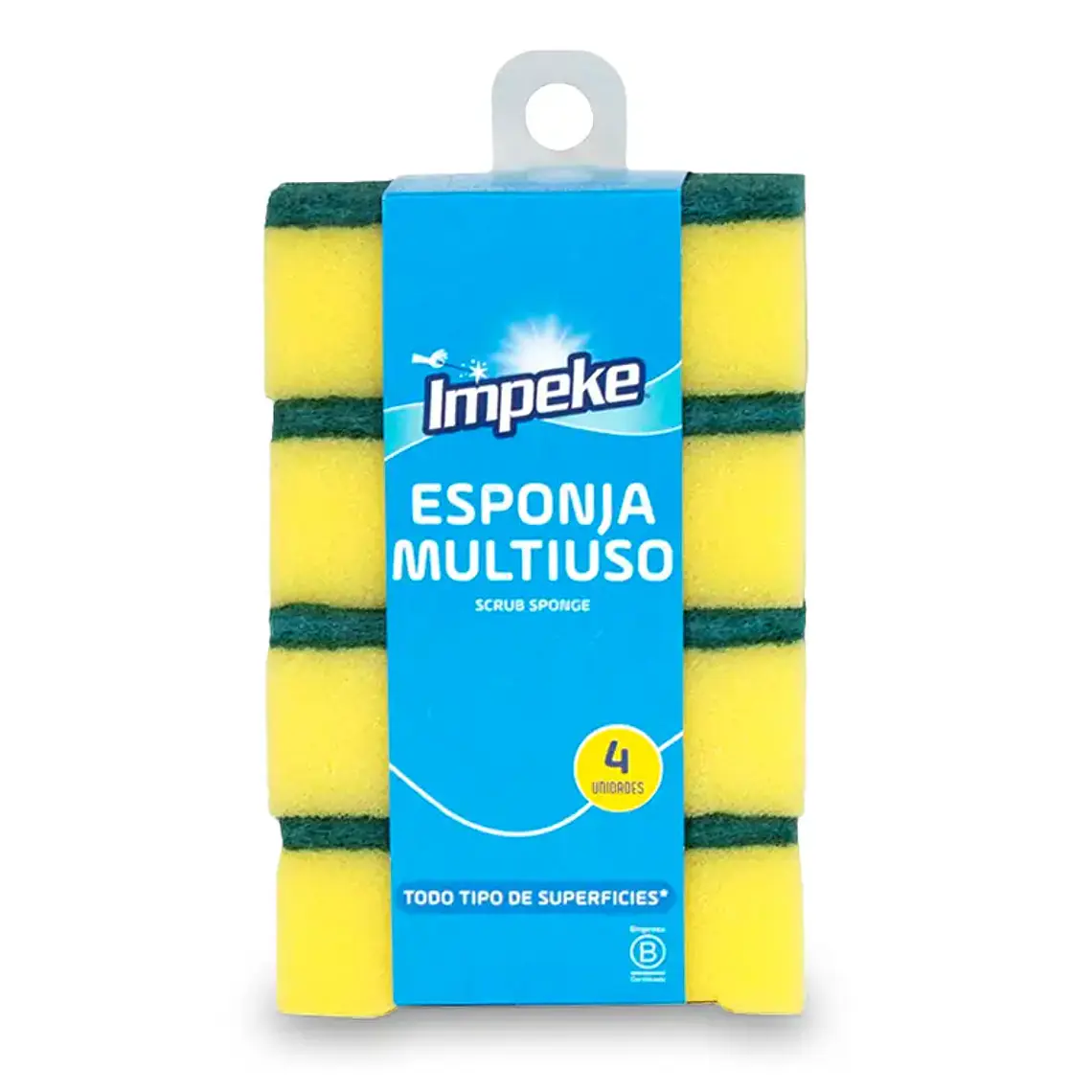 ESPONJA LISA x 4 - IMPEKE 1