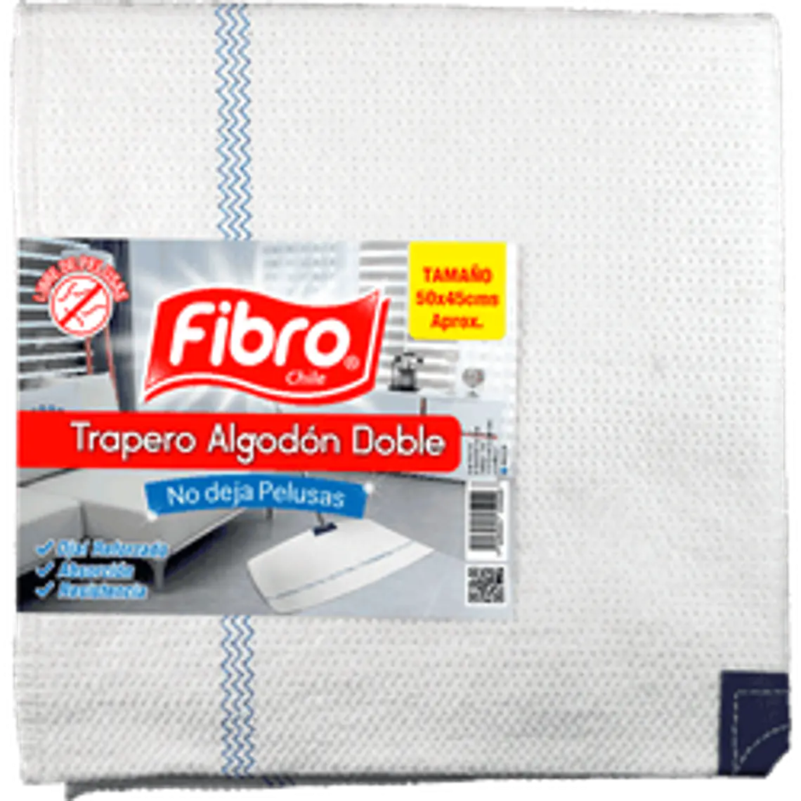 TRAPERO ALGODON DOBLE C/OJAL 50X45 FIBRO 1