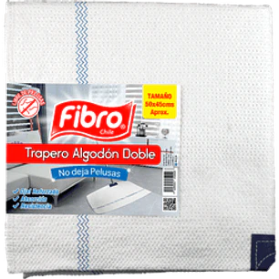 TRAPERO ALGODON DOBLE C/OJAL 50X45 FIBRO