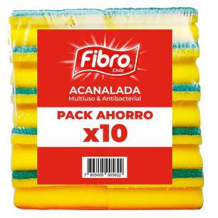 ESPONJA ACANALADA X 10 FIBRO
