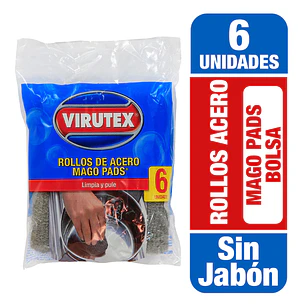 MAGO PADS S/JABON X 6 BOLSA - VIRUTEX