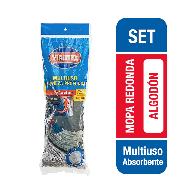 MOPA REDONDA ALGODÓN RPTO - VIRUTEX 1