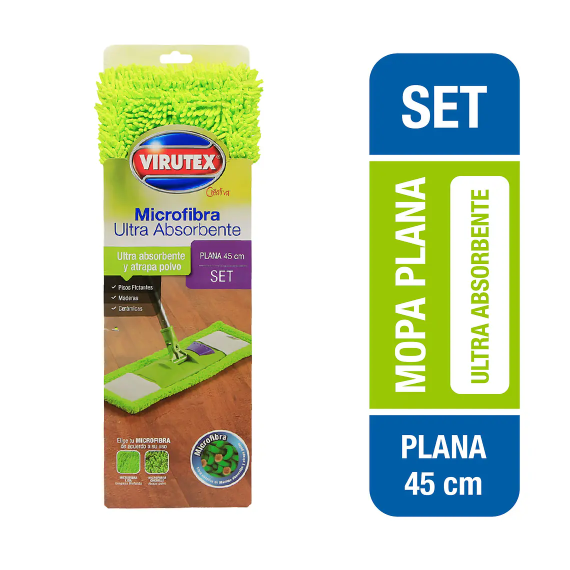 MOPA PLANA MICROFIBRA 45CM SET - VTX 1