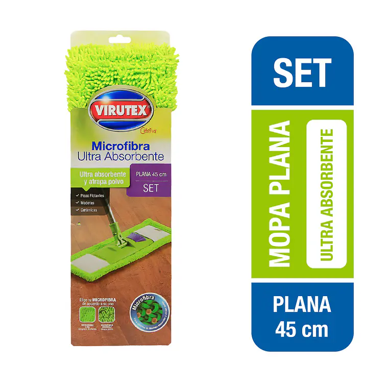 MOPA PLANA MICROFIBRA 45CM SET - VTX 1