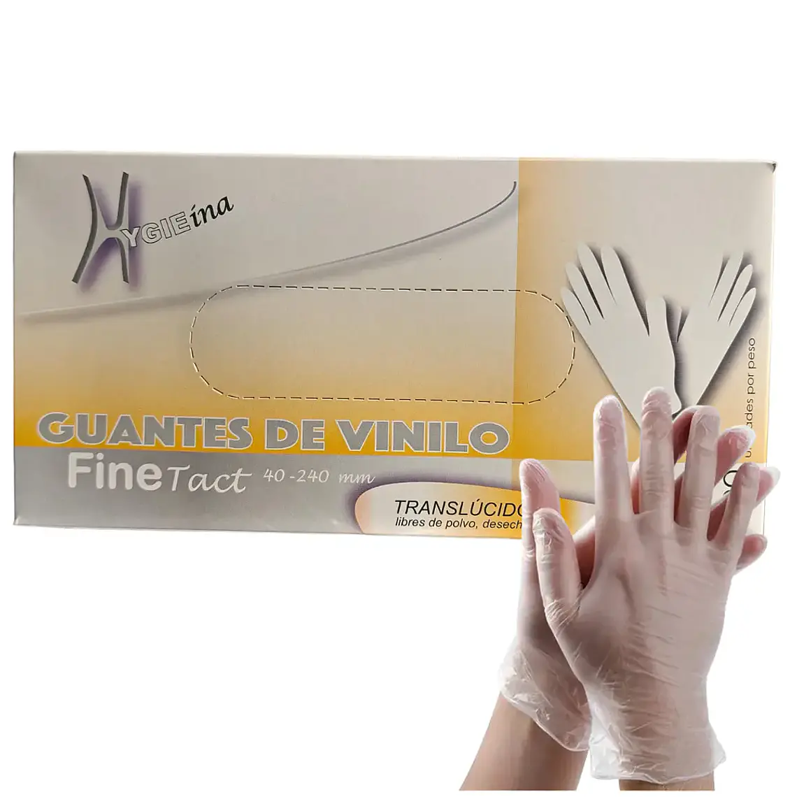 GUANTE DE VINILO HYGIEINA TALLA 'L 100 UND 1