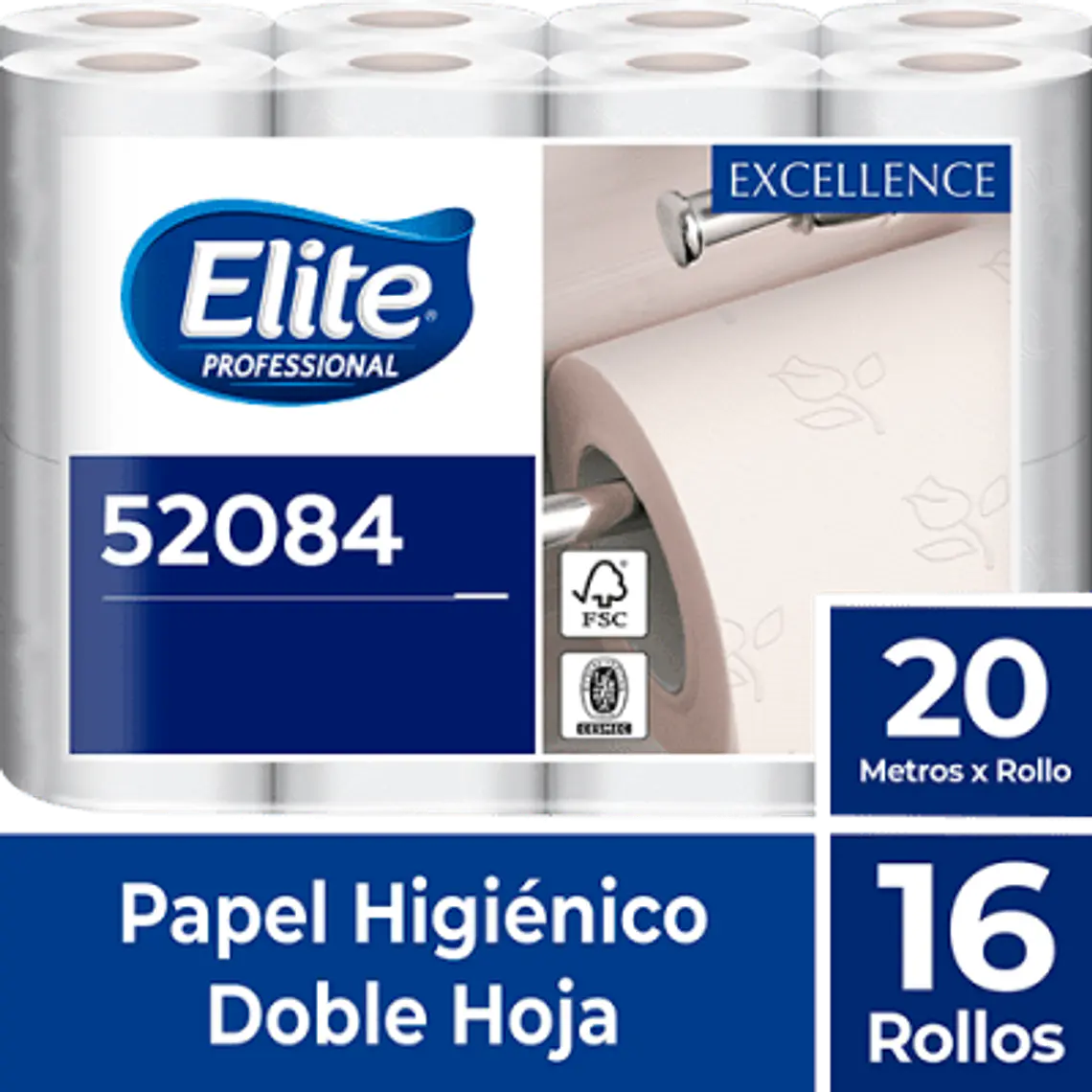 PAPEL HIGIENICO ELITE PROFESSIONAL DH 16 ROLLOS X 20 MTS 1