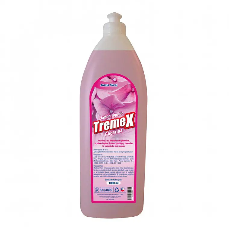 JABON LIQUIDO TREMEX AROMA FLORAL 1 LT 1