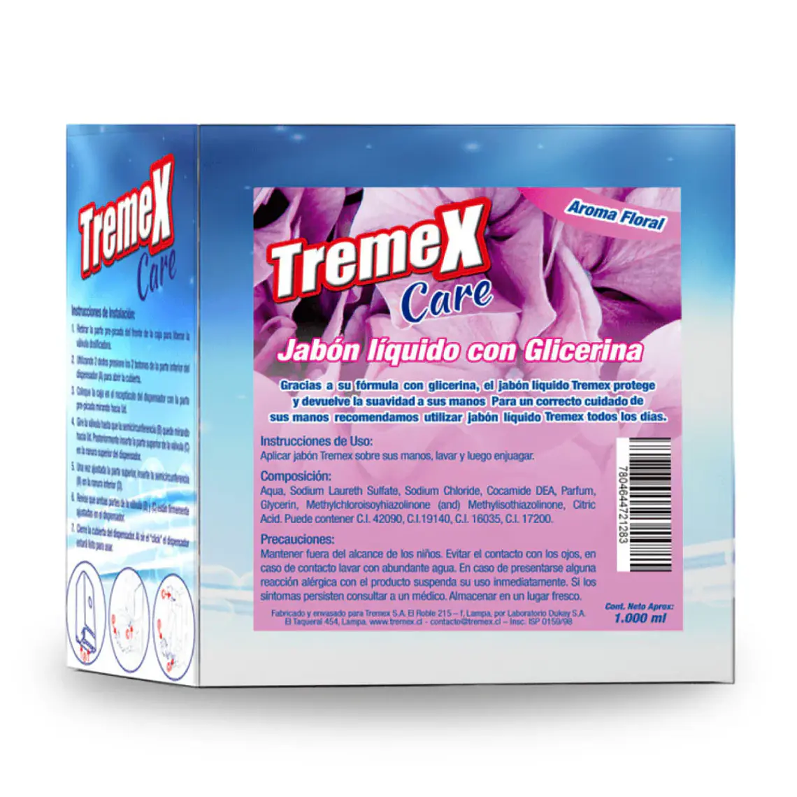 JABON LIQ. TREMEX CARE SACHET AROMA FLORAL 1 LT 1