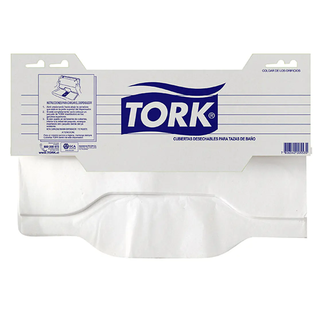 CUBIERTAS DESECHABLES PARA TAZAS DE BAÑO TORK 12 PQ DE 125 HJS 1