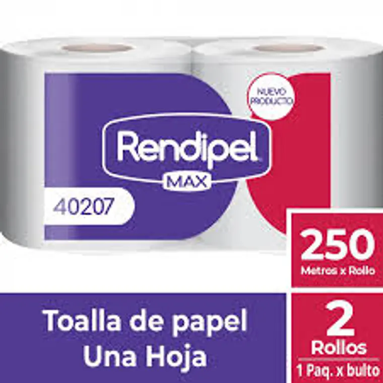 TOALLA DE PAPEL 250X2 RENDIPEL H/S 1