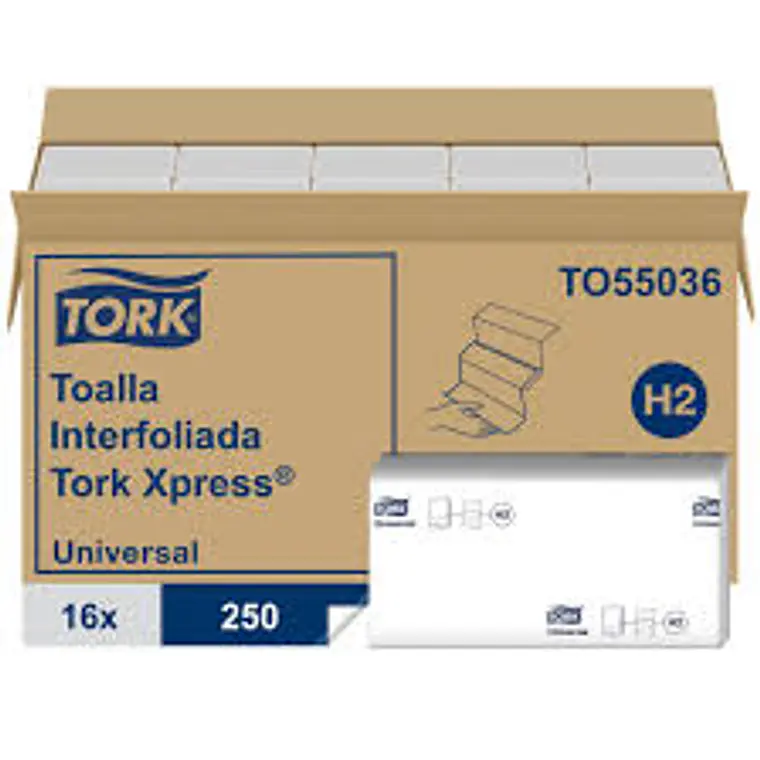 TORK UNIVERSAL TOALLA INTERFOL. BCA. H/S PAQ 250 HJ 1