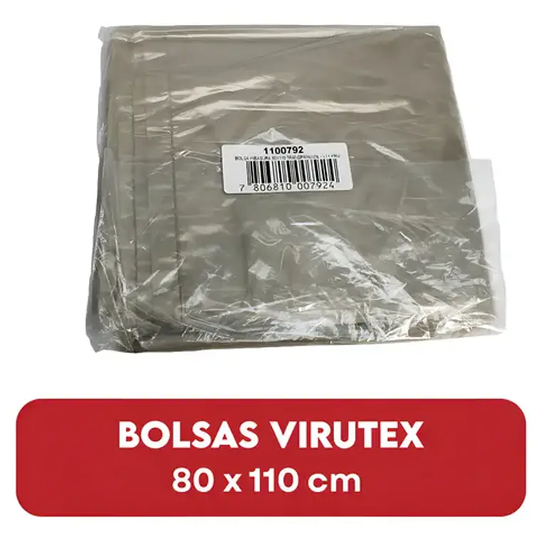 BOLSA P/BASURA TRANSPARENTE 80X110 10 UN VTX PRO 1