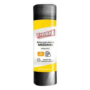 BOLSA DE BASURA TREMEX ECOACTIVA 70 X 90 ROLLO 10 UNID
