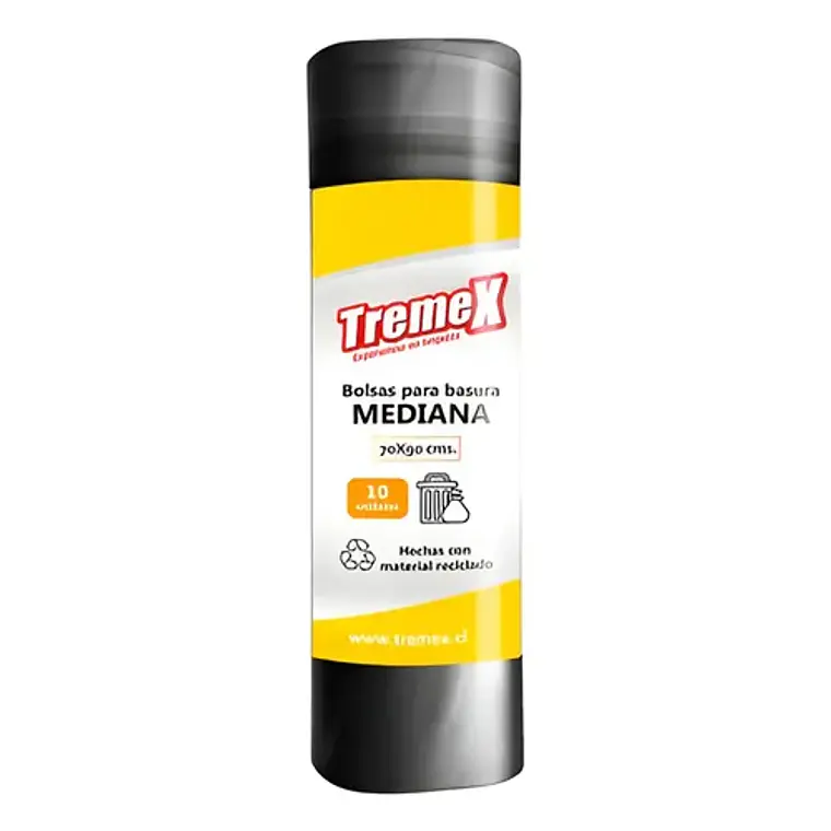 BOLSA DE BASURA TREMEX ECOACTIVA 70 X 90 ROLLO 10 UNID 1