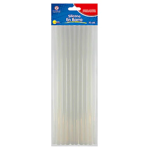 Bl Silicona Trasnp. Barra 7Mm Proarte -10U-