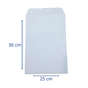 Saco 1/1 Oficio 25X36 Blanco Und Teknofas