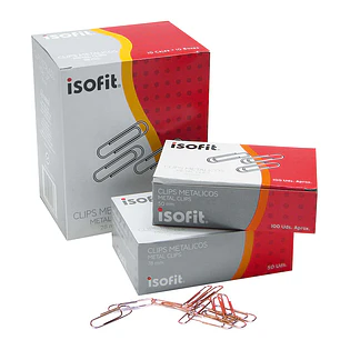 Clips Isofit Metal 28 Mm De 100 Unidades