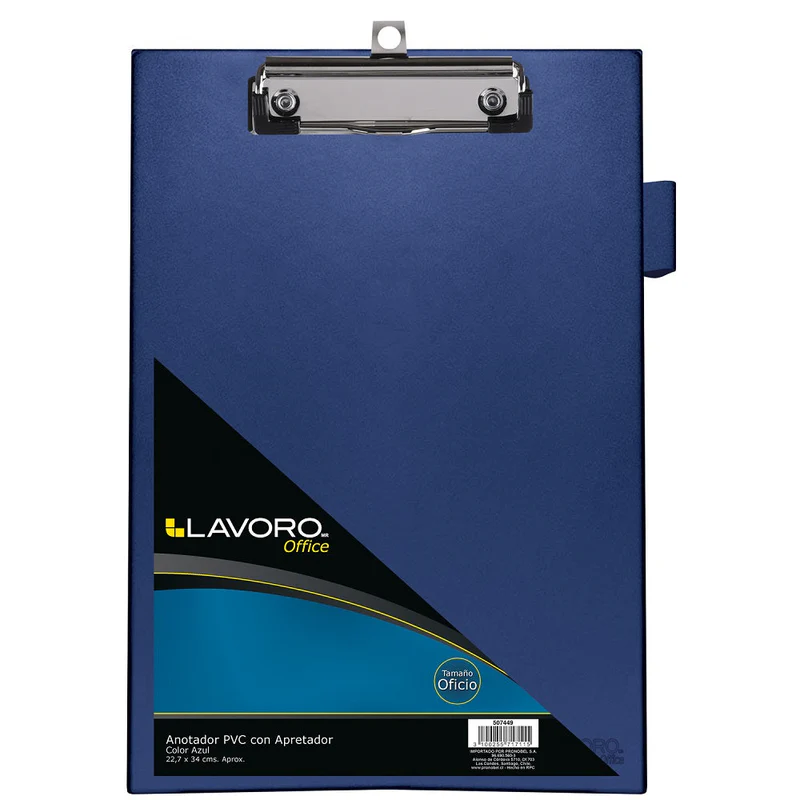 Anotador Simple Pvc Oficio Azul Lavoro