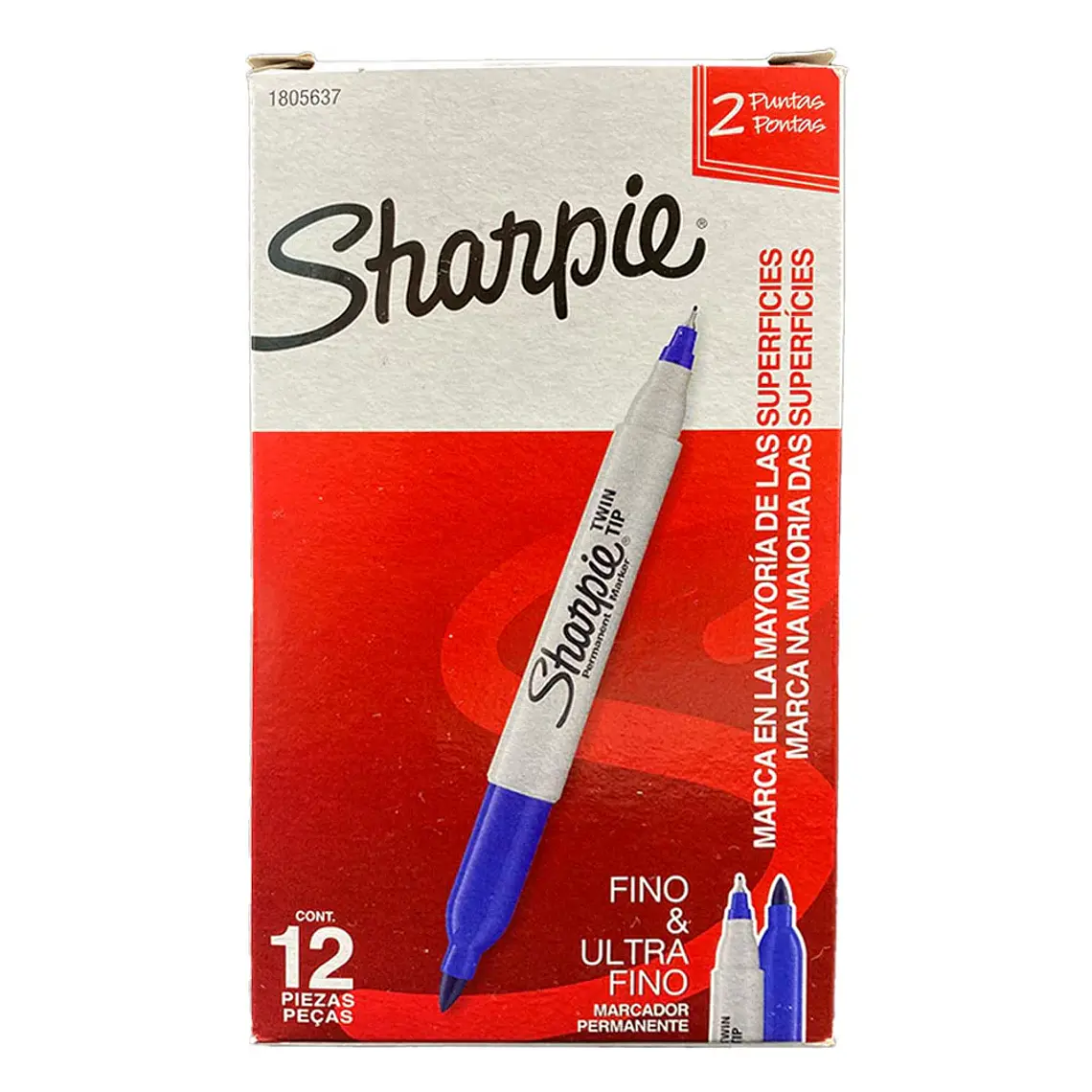 Marcador Punta Fina Azul Sharpie 1