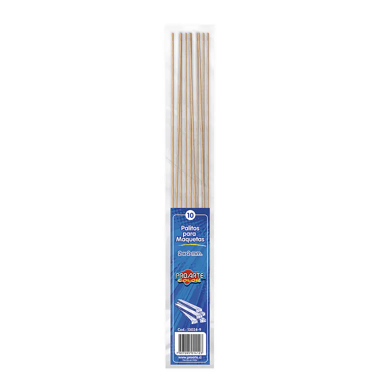 Palos P/Maquetas Proarte 2X2 Mm Set 10 Und Proarte 1