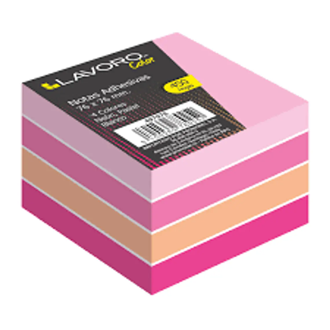 Nota Adh. 654 76X76 Mm 450Hj 4Col.Rosado Lavoro 1
