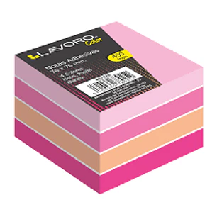 Nota Adh. 654 76X76 Mm 450Hj 4Col.Rosado Lavoro