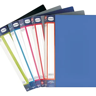 Carpeta C/20 Fundas Cristal.Tamano A4 Hand