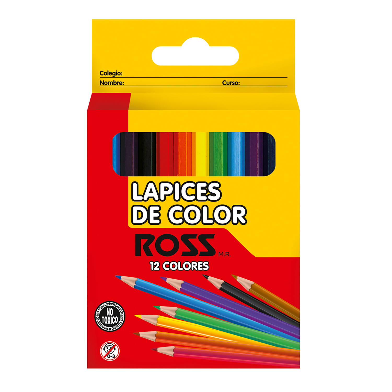 Lapices De Colores Ross 12 Corto