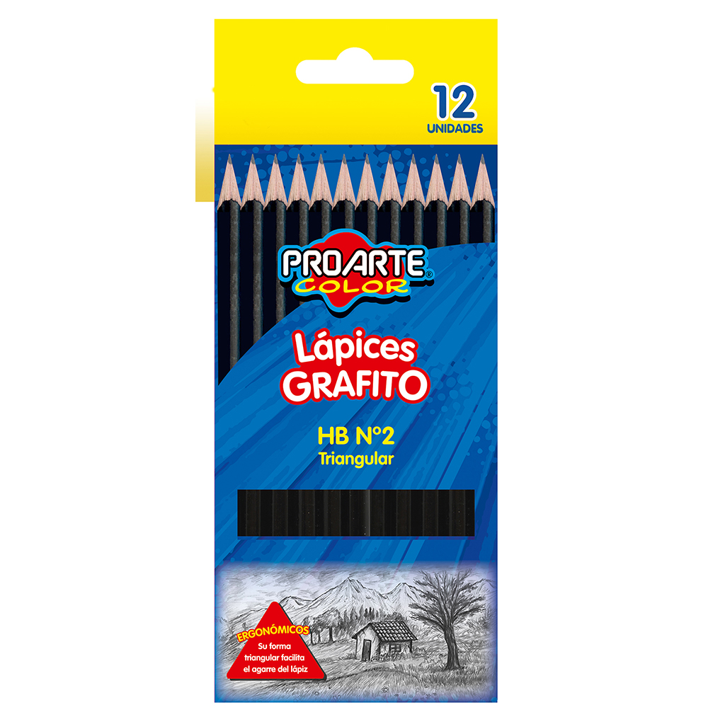 Caja 12 lapices Duo Grafito - Rojo