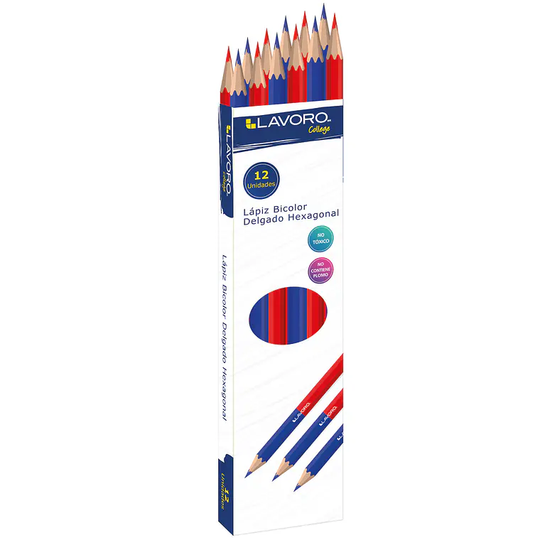 Lapiz Bicolor Delgado Cpo Hexag Lavoro 1