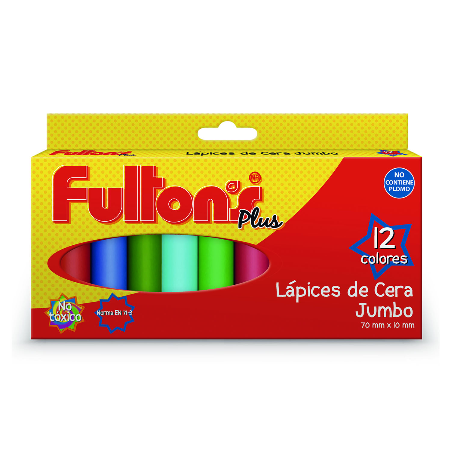 Lapices De Cera 12 Colores Jumbo Redondos  Murano
