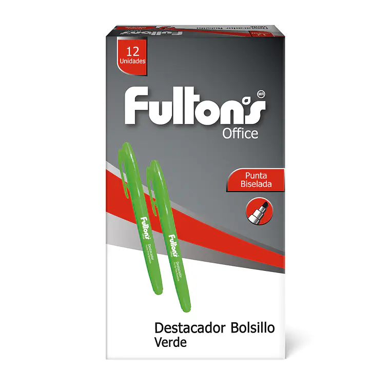 Destacador De Bolsillo Bis Verde Fultons 1