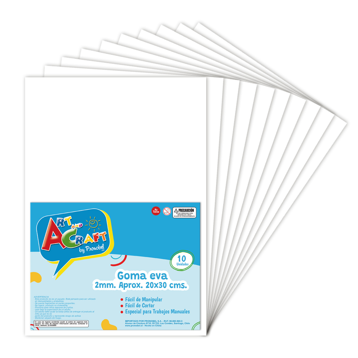 Goma Eva 20 X 30 Cm 10 Hjs Blanco Art & Craf