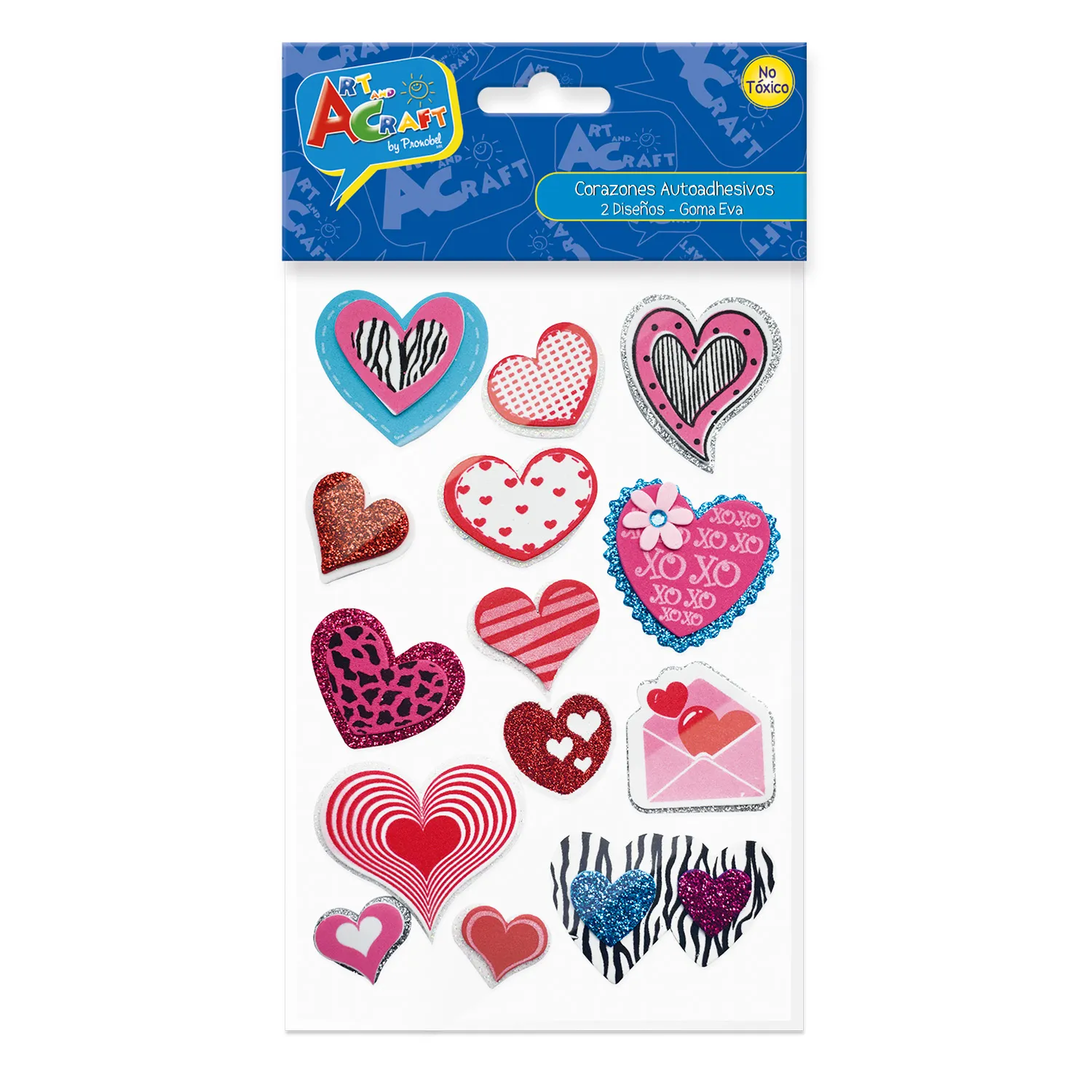 Fig Goma Eva Corazones 14 Uni 2 Surt Art & Craf