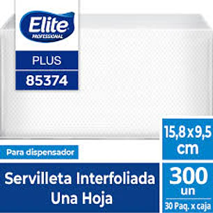 SERVILLETA ELITE INTERFOLIADA MESA 300 UNI X30