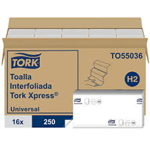 TORK UNIVERSAL TOALLA INTERFOL. BCA. H/S PAQ 250 HJ
