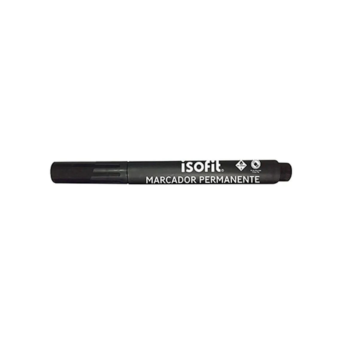 Marcador Permanente Plumon Isofit Pta.Biselada Negro 1