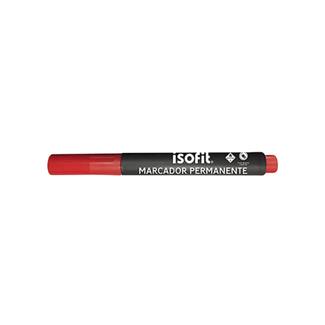 Marcador Permanente Plumon Isofit Pta.Biselada Rojo 1