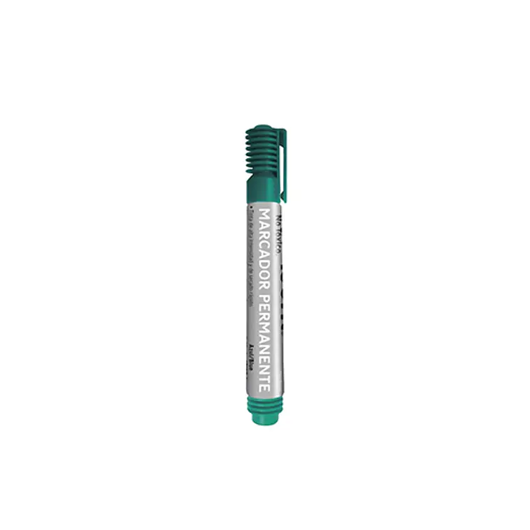 Marcador Permanente Plumon Isofit Pta.Biselada Verde 1
