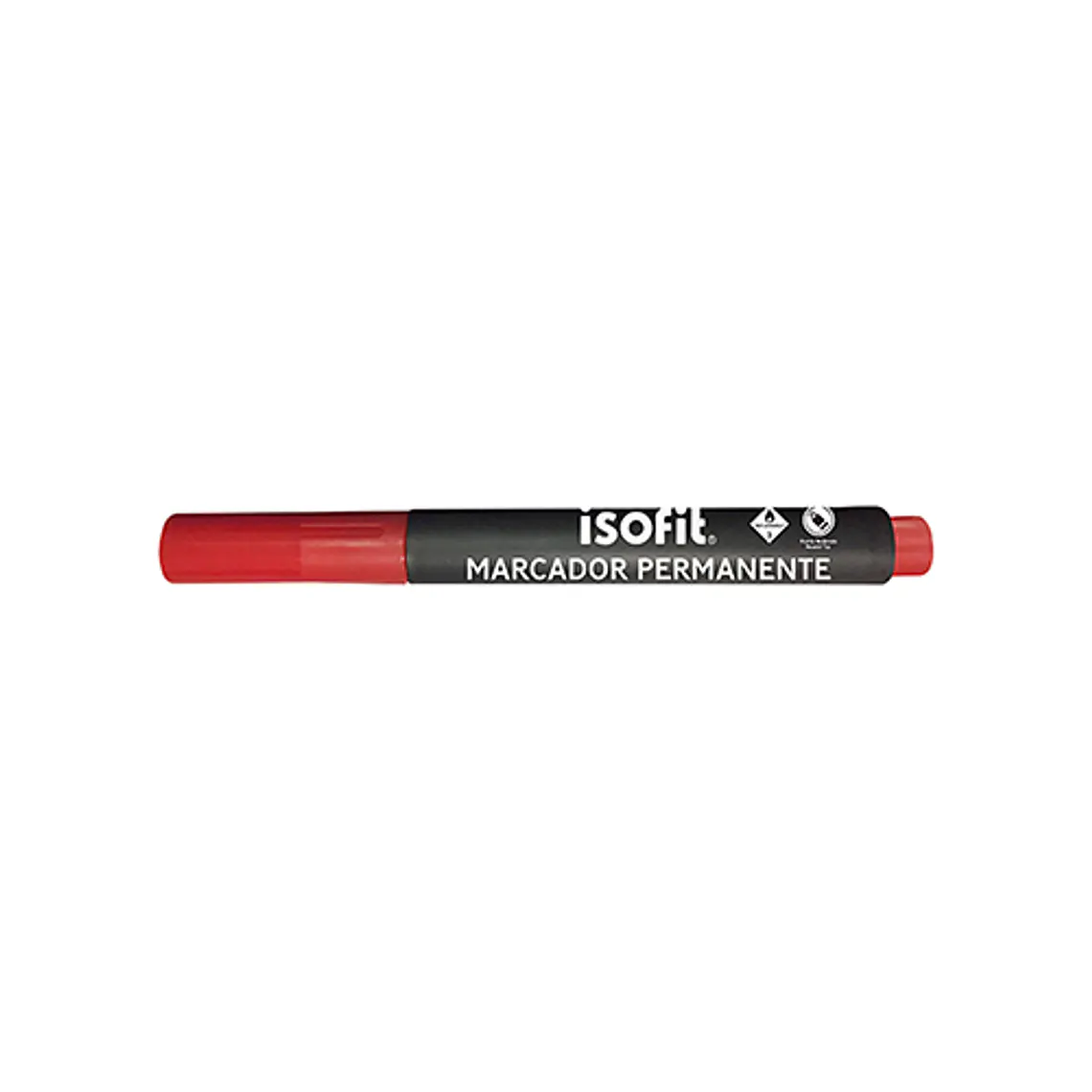 Marcador Permanente Plumon Isofit Pta.Redonda Rojo 1