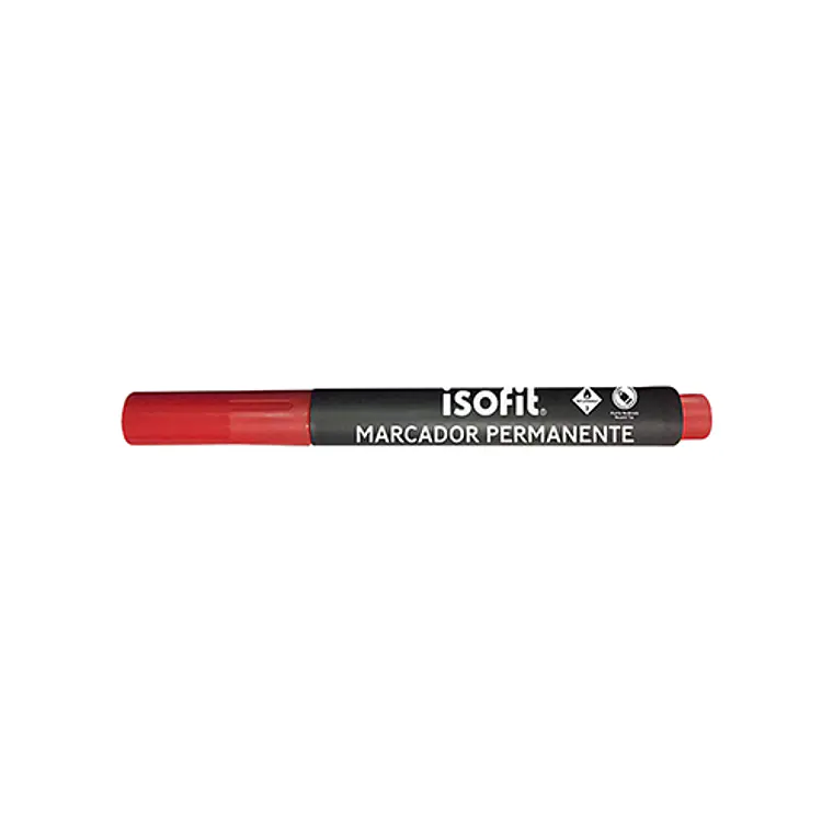 Marcador Permanente Plumon Isofit Pta.Redonda Rojo 1
