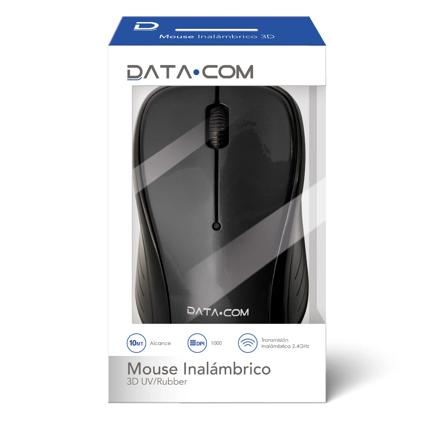 Mouse Inalmbrico Negro 3D Datacom