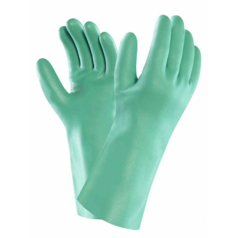 GUANTE NITRILO VERDE FLOCADO
