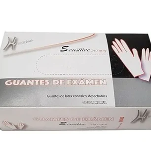 GUANTE LATEX CON POLVO BLANCO HYGIEINA 100 UN T-M