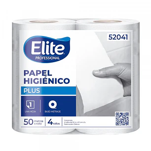 PAPEL HIGIENICO ELITE GOFRADO 50 MTS 4 ROLLOS X1
