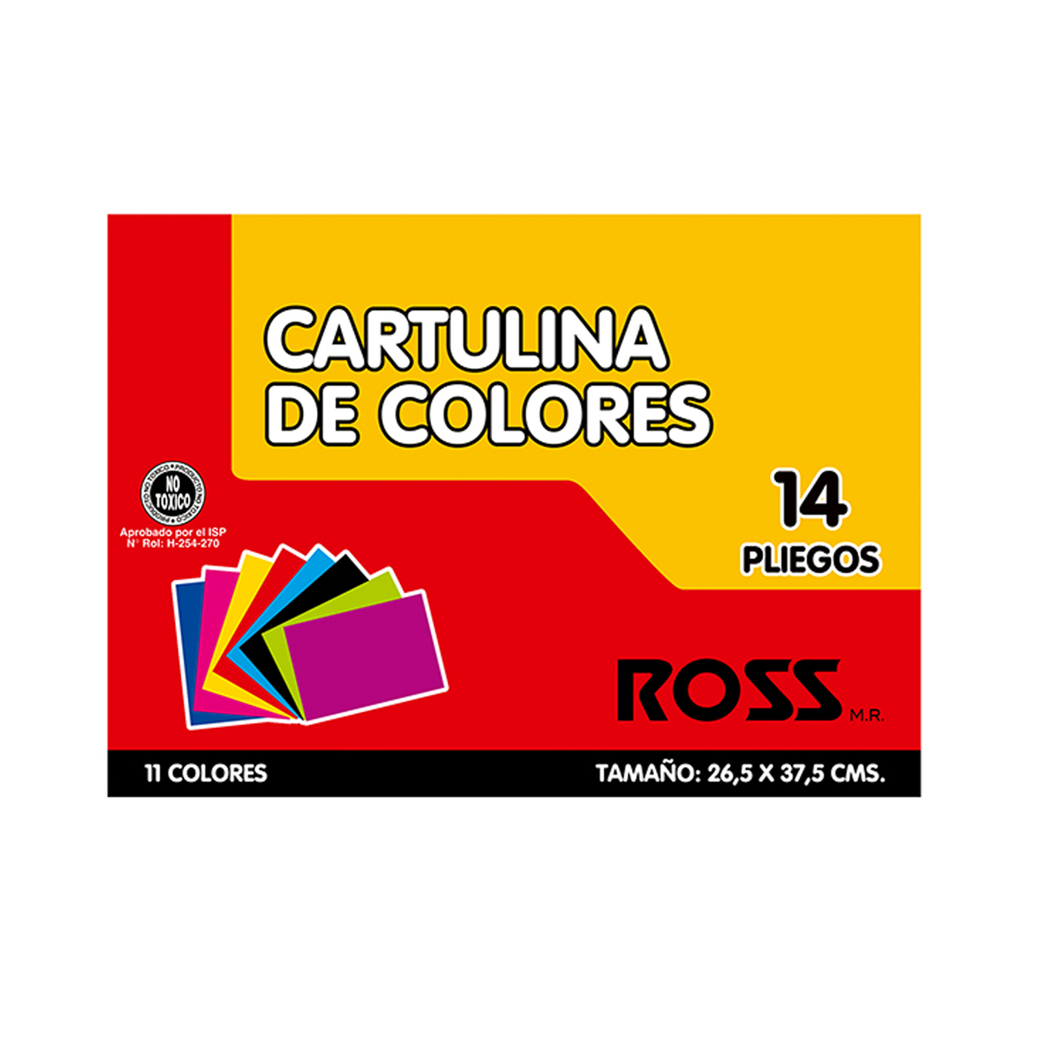 Estuche De Cartulina Ross Pintada 14 Hjs 11Col