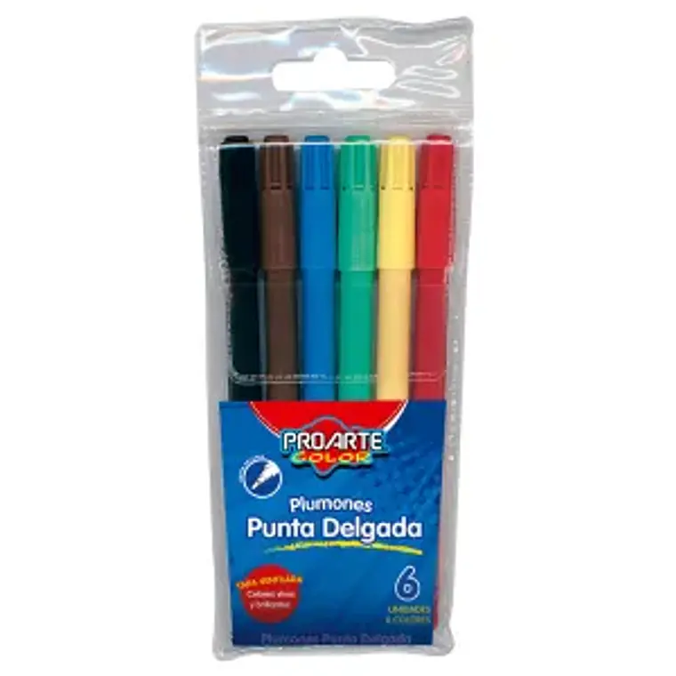 Plumon Proarte 6Col Punta Delgada 1