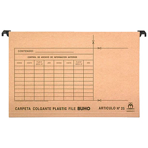 Carpeta Colgante Barra Plastica Buho